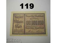 Munchen Staatsbank 100 de milioane de mărci 1923 AUNC