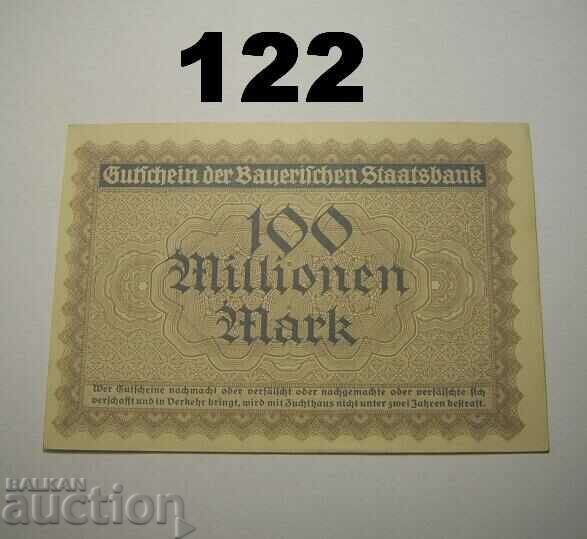 Munchen Staatsbank 100 millionen mark 1923 AU/UNC with price 12.00 BGN | € 6.14 Munchen Staatsbank 100 millionen mark 1923 AU/UNC with price 12.00 BGN | € 6.14