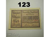 Munchen Staatsbank 100 millionen mark 1923 AU/UNC