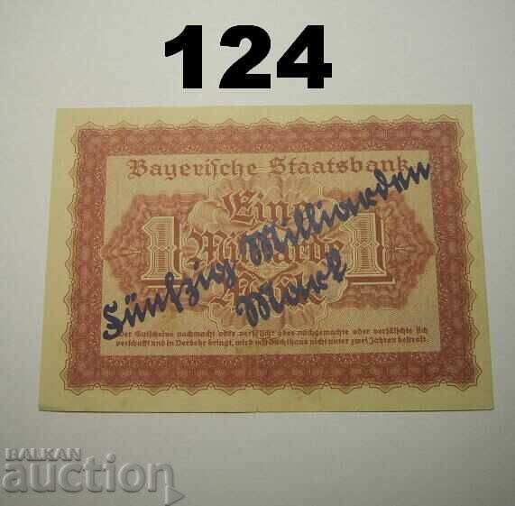 50 / 1 Billion mark 1923 Staatsbank Munchen with price 25.00 BGN | € 12.78