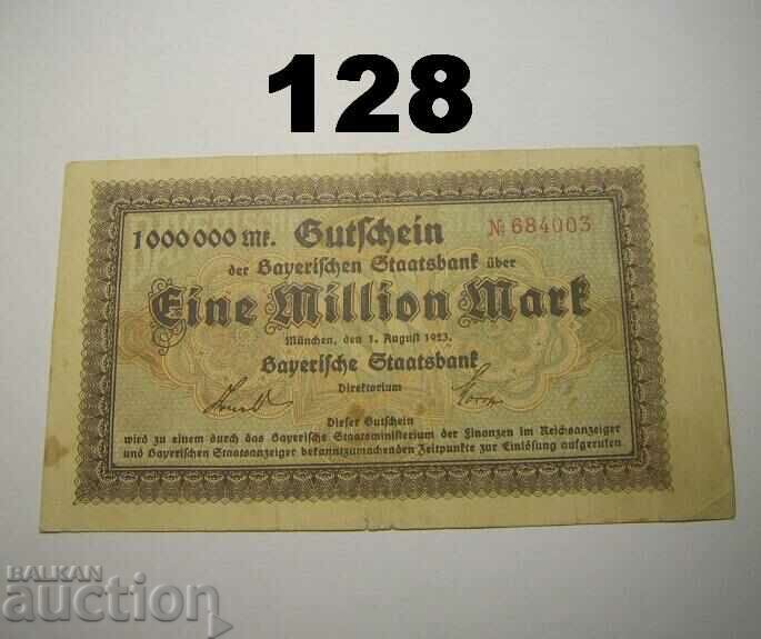 1 million mark 1923 Staatsbank Munchen