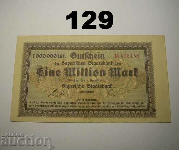 1 million mark 1923 Staatsbank Munchen