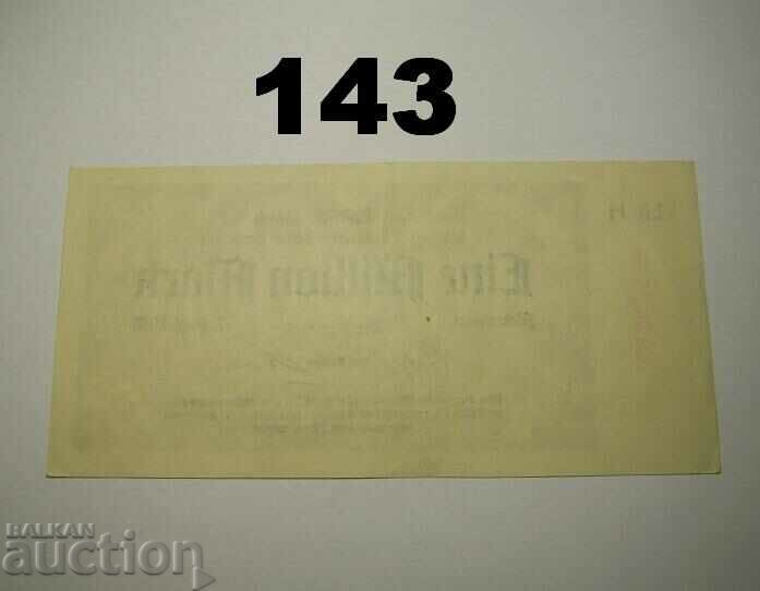 Baden 1 million mark 1923 XF Badische Bank with price 8.00 BGN | € 4.09 Baden 1 million mark 1923 XF Badische Bank with price 8.00 BGN | € 4.09