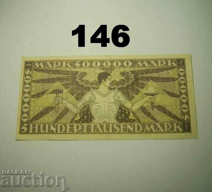 Baden 500000 mark 1923 XF Badische Bank