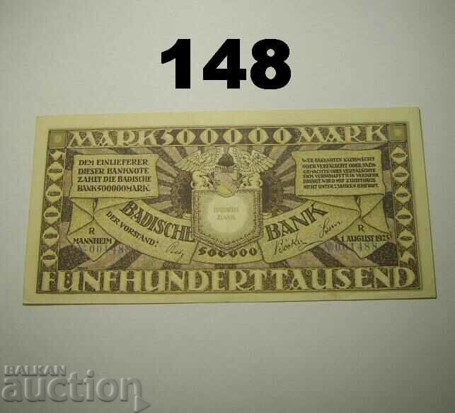 Baden 500000 marks 1923 XF+ Badische Bank with price 12.00 BGN | € 6.14 Baden 500000 marks 1923 XF+ Badische Bank with price 12.00 BGN | € 6.14