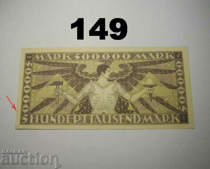 Baden 500000 mărci 1923 XF+ Badische Bank