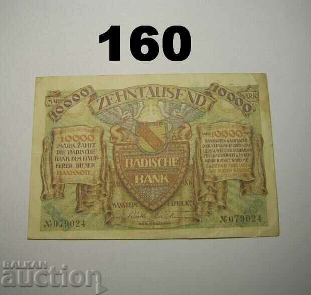 Baden 10000 mark 1923 Badische Bank