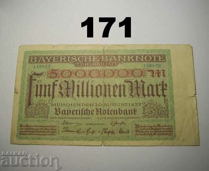 Munchen 5 millionen mark 1923 Bayerische Notenbank