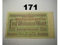 Munich 5 millionen mark 1923 Bayerische Notenbank