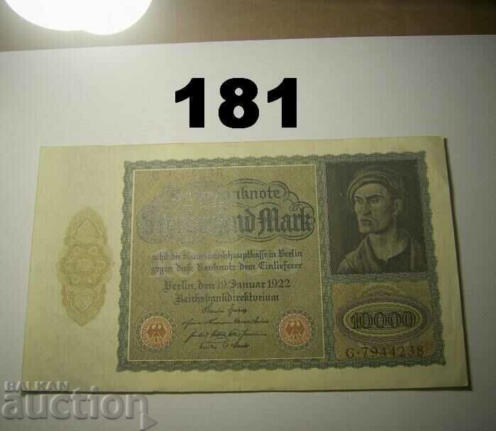 Berlin 10000 mark 1922 XF P71 Germany