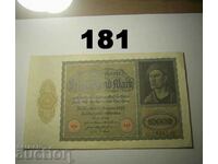 Berlin 10000 mark 1922 XF P71 Germania