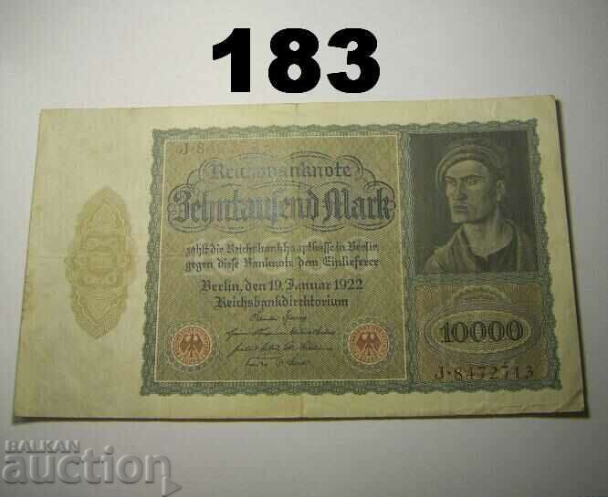 Berlin 10000 mark 1922 VF P71 Germania