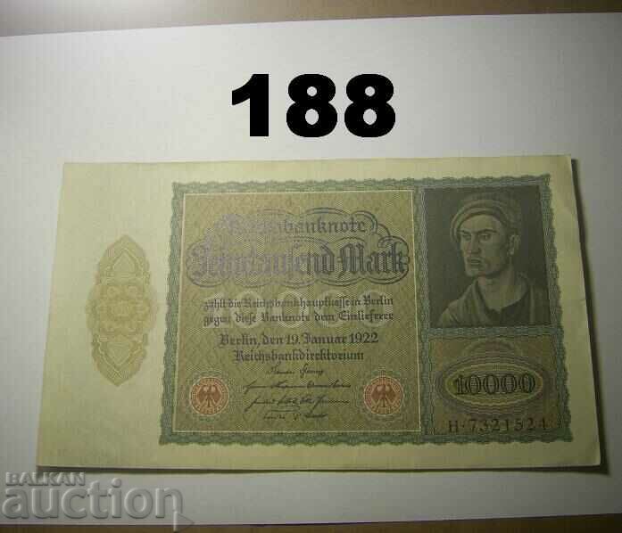 Berlin 10000 mark 1922 XF P71 Germania