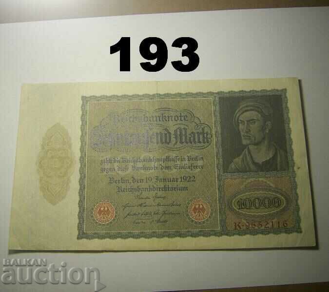 Berlin 10000 mark 1922 VF+/XF P71 Germany