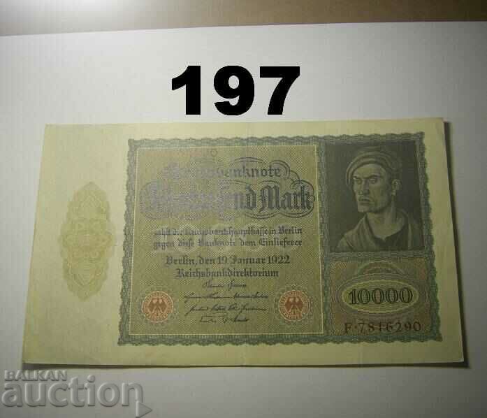 Berlin 10000 mark 1922 XF P71 Germania