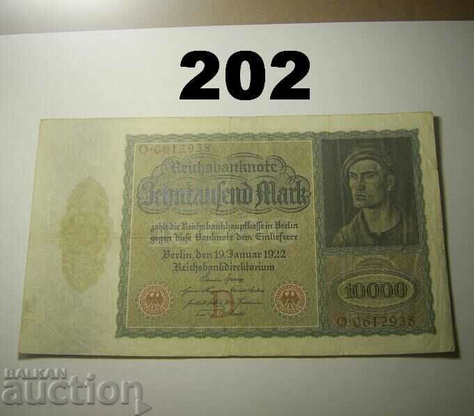 Βερολίνο 10000 μάρκα 1922 P70 Γερμανία