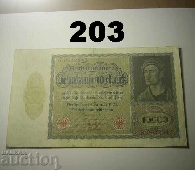 Berlin 10000 mark 1922 VF P70 Germania