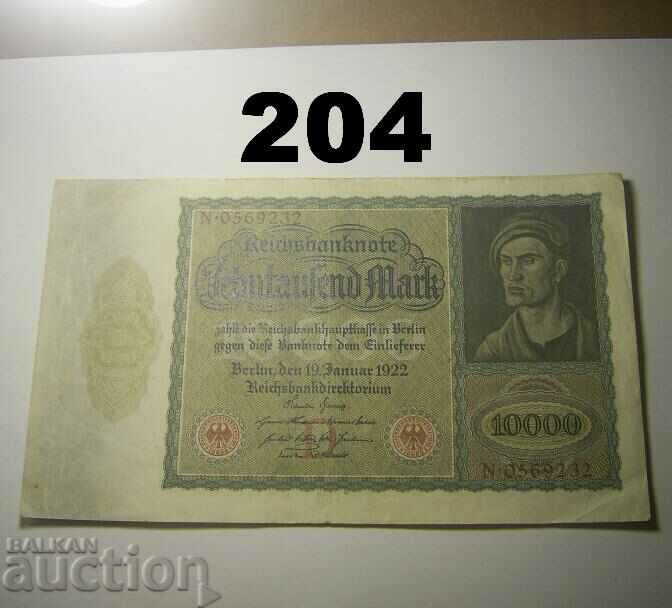 Berlin 10000 mark 1922 VF+ P70 Германия