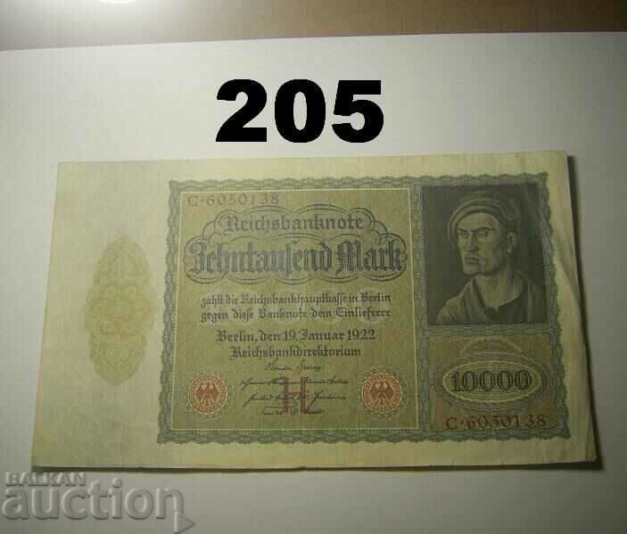 Berlin 10000 mark 1922 VF P70 Germania