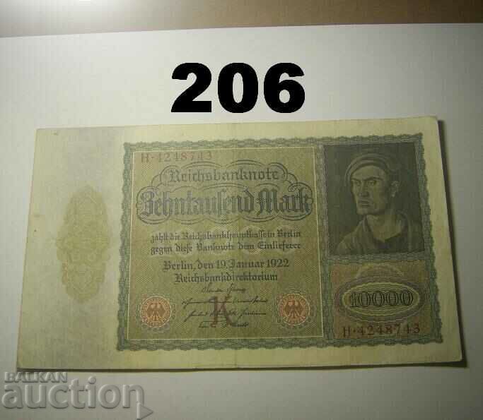 Berlin 10000 mark 1922 VF P70 Germania