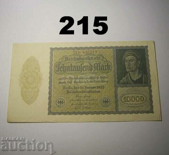 Berlin 10000 mark 1922 XF P72 Germania