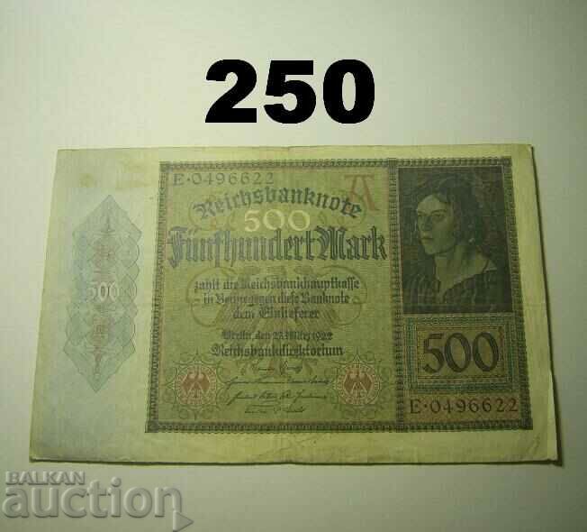 Berlin 500 mark 1922 VF Germany