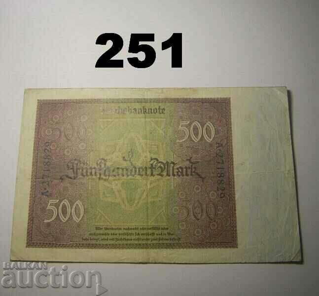 Berlin 500 mark 1922 VF Germany with price 10.00 BGN | € 5.11 Berlin 500 mark 1922 VF Germany with price 10.00 BGN | € 5.11