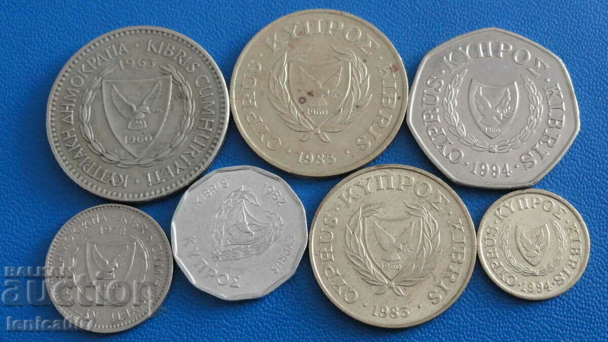Cyprus - Coins (7 pieces) with price 5.60 BGN | € 2.86 Cyprus - Coins (7 pieces) with price 5.60 BGN | € 2.86