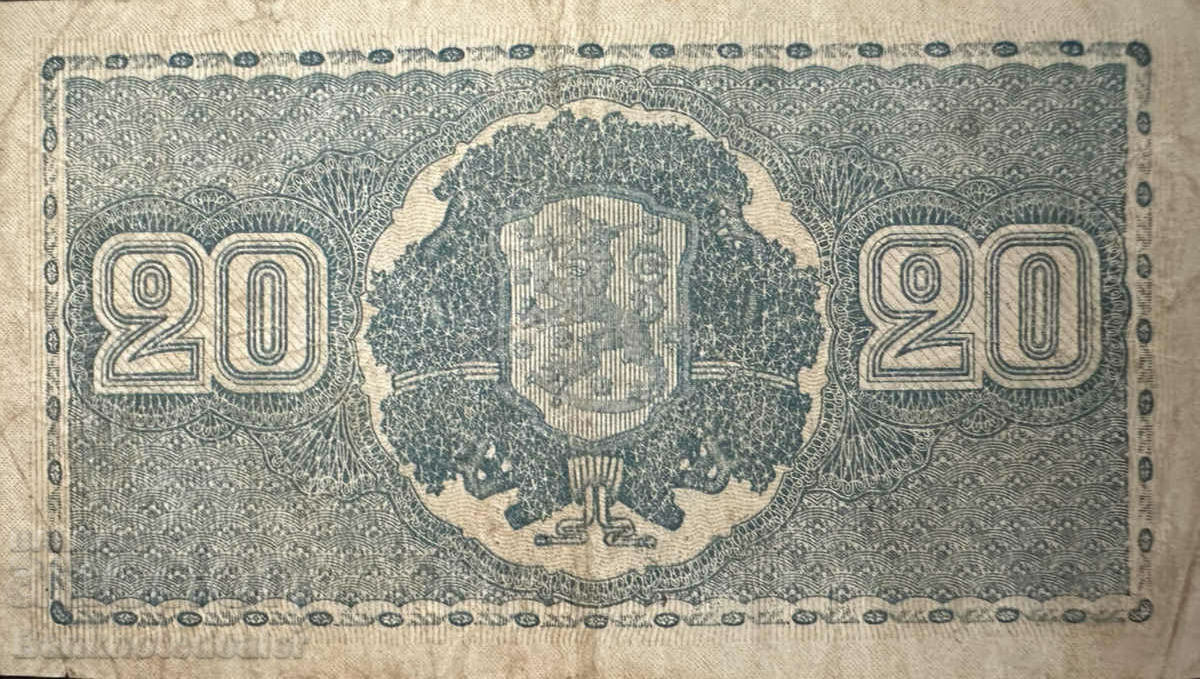 Finland 20 Markkaa 1945 Pick 78a Ref 2485 with price 22.00 BGN | € 11.25