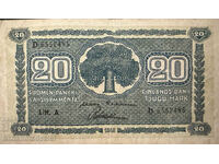 Finland 20 Markkaa 1945 Pick 78a Ref 2485