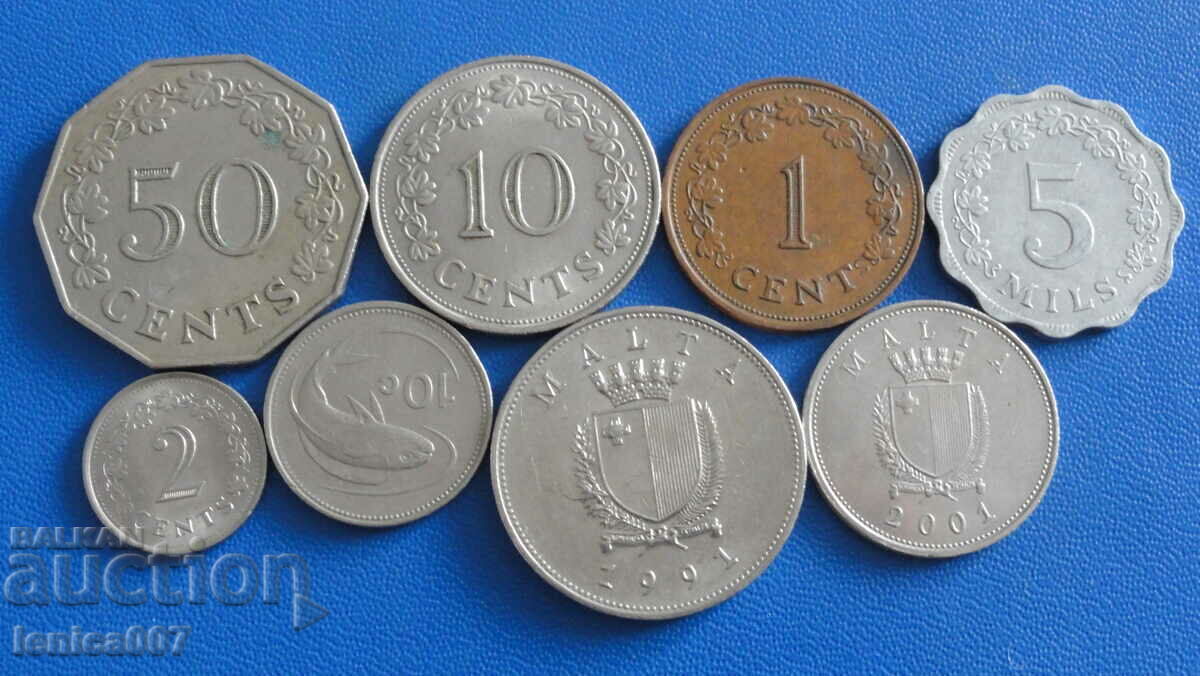 Malta - Coins (8 pieces) - 6 Malta - Coins (8 pieces) - 6