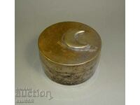 Old Turkish brass box with crescent