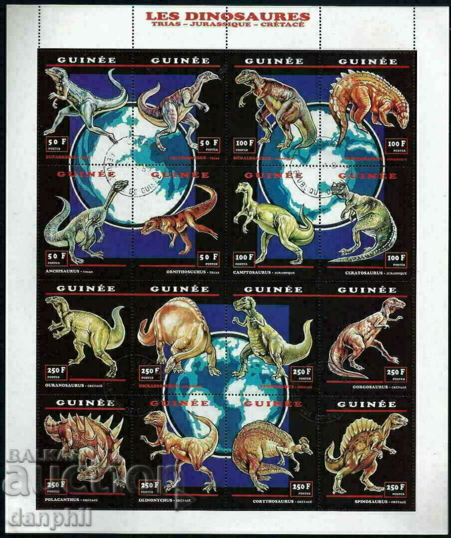 Guinea 1993 Dinosaurs arranged special small sheet, stamp