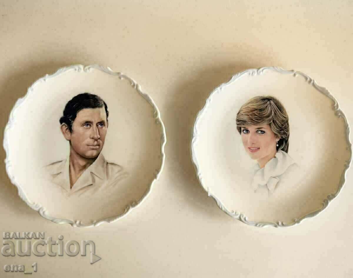 Diana and Prince Charles Wedding Plates by Royal Albert 1981