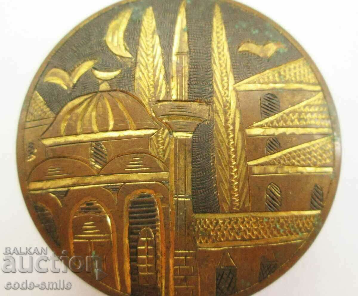 Παλιό τούρκικο κουτί με χαραγμένο τζαμί χειροποίητο - 5 Παλιό τούρκικο κουτί με χαραγμένο τζαμί χειροποίητο - 5