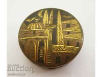 Old Turkish box with mosque engraved handwork