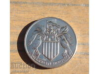 Newcastle F.A. cup newcastle football medal plaque 1972