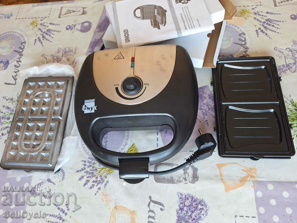 ✅ NOU-NOU 3 în 1 Pâine de pâine, VAFE și grătar Unold Onyx - 1000W❗ cu preț 50.00 BGN | € 25.56