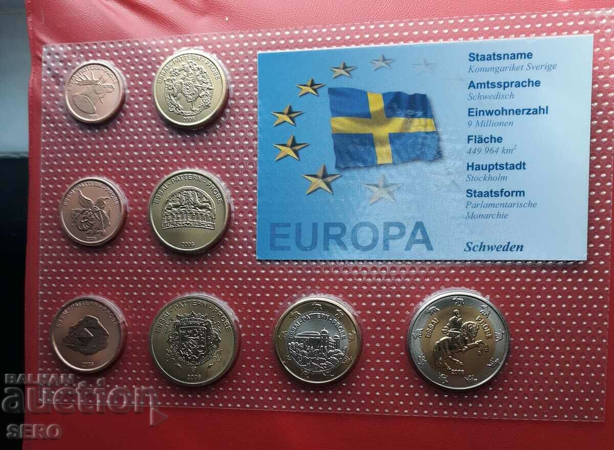 Suedia-SET 2006 de 8 monede euro dovada