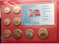 Norway-SET 2004 of 8 trial euro coins