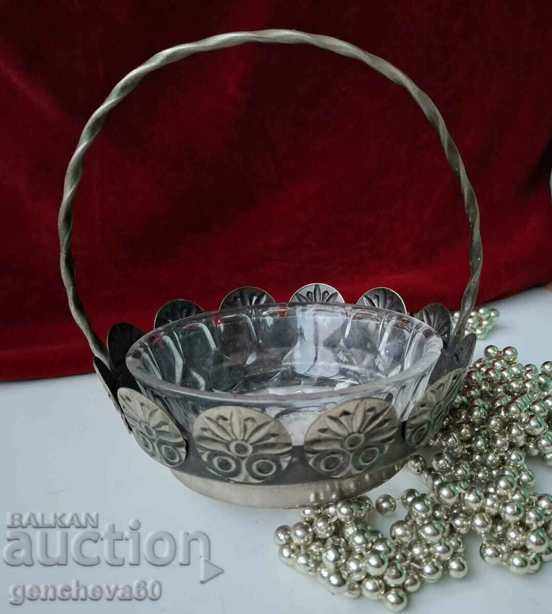 Old Russian sugar bowl made of melchior - 5