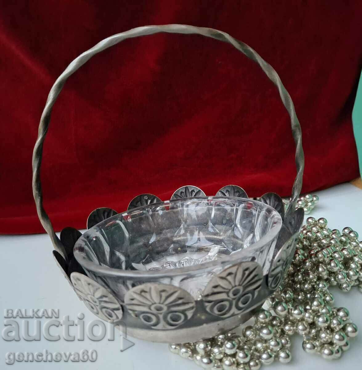 Old Russian sugar bowl made of melchior - 7