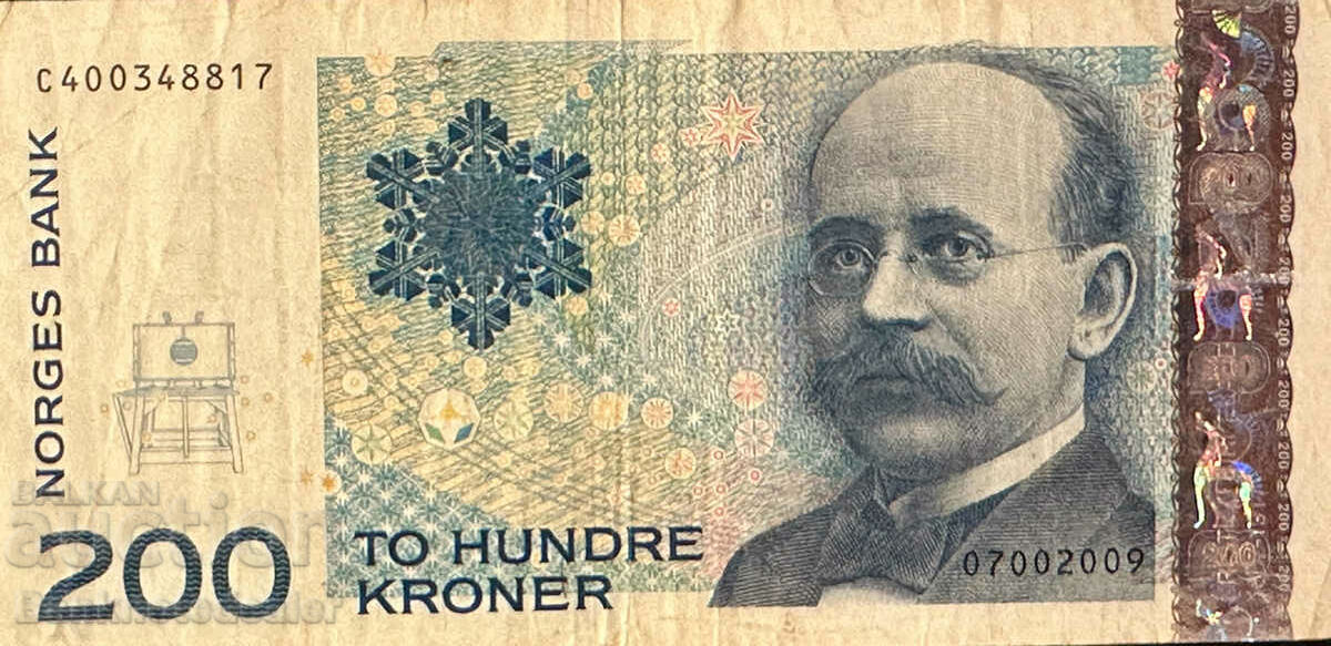 Norway 200 Kroner 2009 Pick 50e Ref