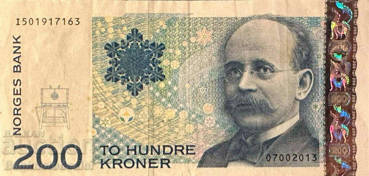 Norway 200 Kroner 2013 Pick 50f Ref 7163