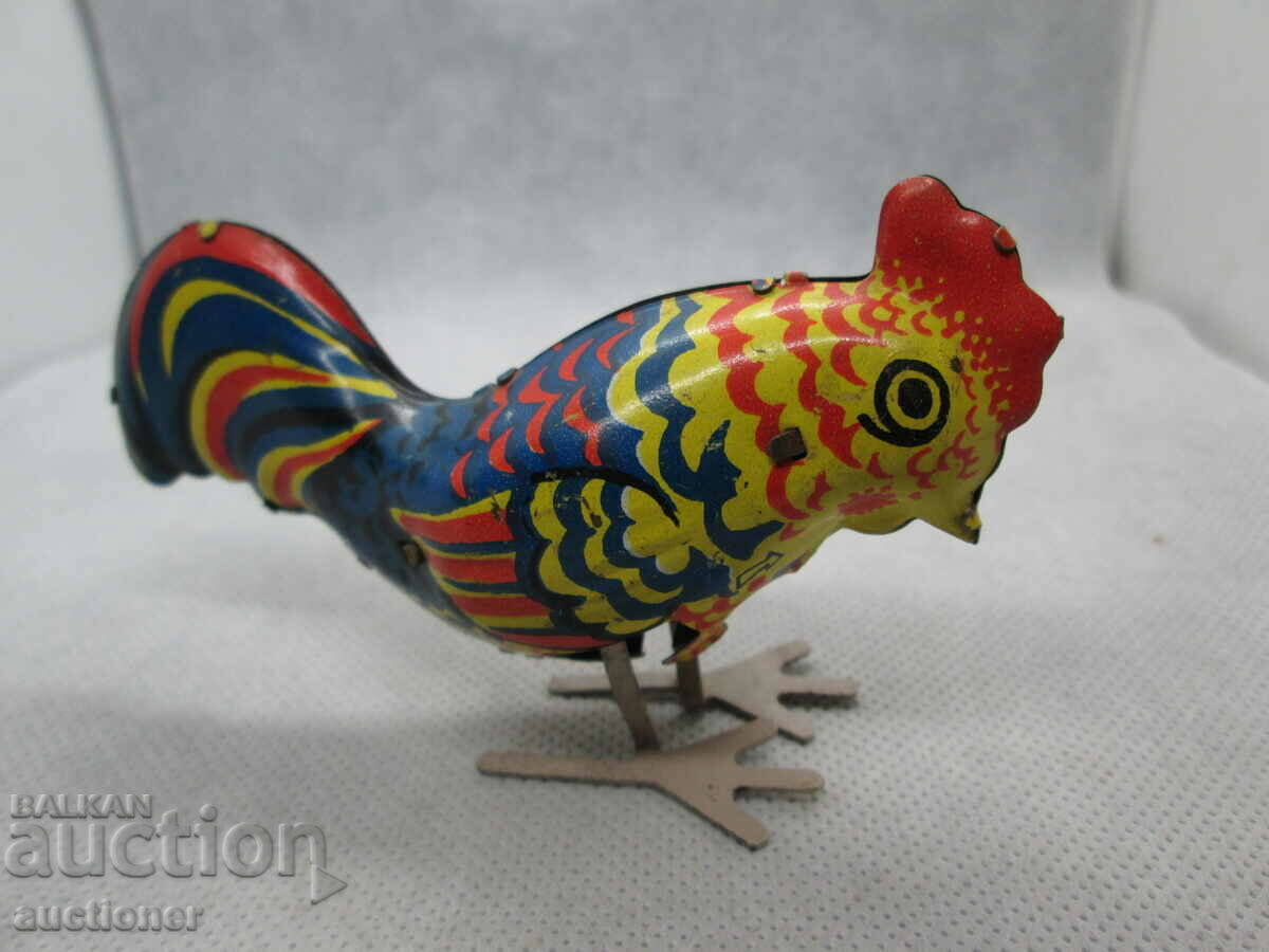 Auction RARE OLD METAL - SOC. TOY WITH MECHANISM, ROOSTER Auction RARE OLD METAL - SOC. TOY WITH MECHANISM, ROOSTER