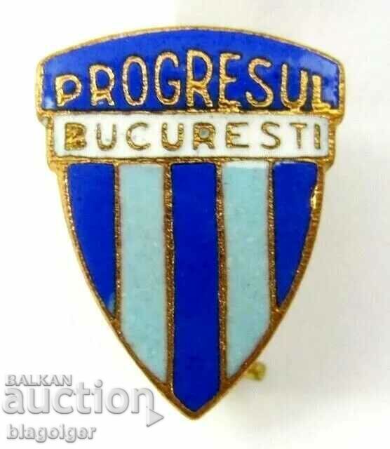 Auction OLD ENAMEL BADGE - PROGRESSUL BUCHAREST FOOTBALL CLUB Auction OLD ENAMEL BADGE - PROGRESSUL BUCHAREST FOOTBALL CLUB