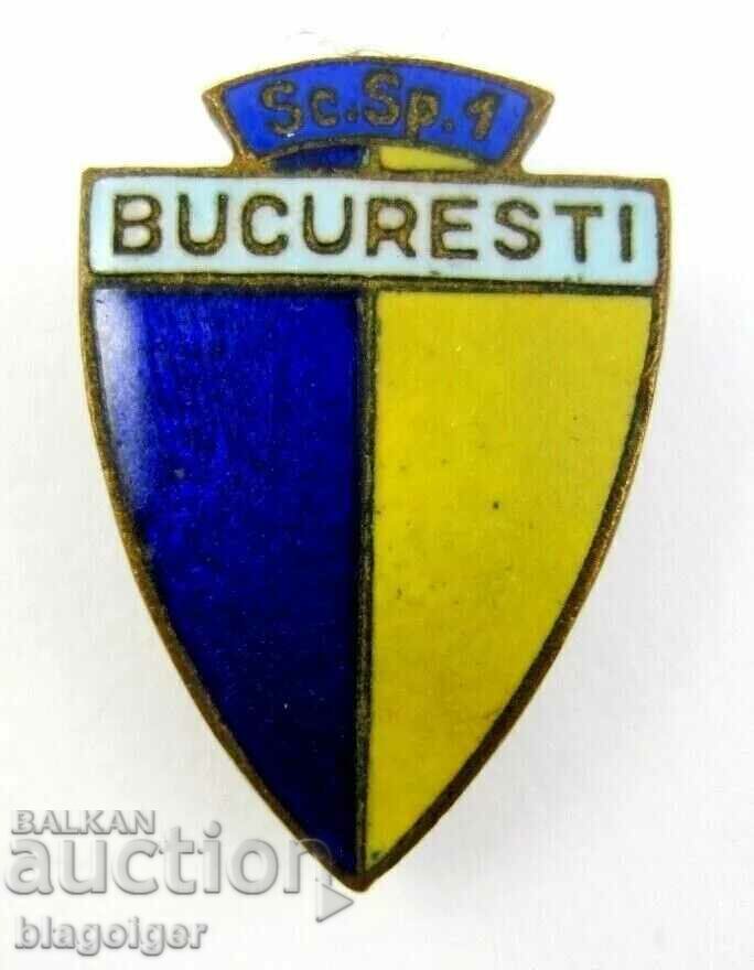 OLD ENAMEL BADGE - SPORTS CLUB BUCHAREST