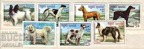 1987 KAMPUCHIA, Fauna - DOGS Yvert 719/25**,