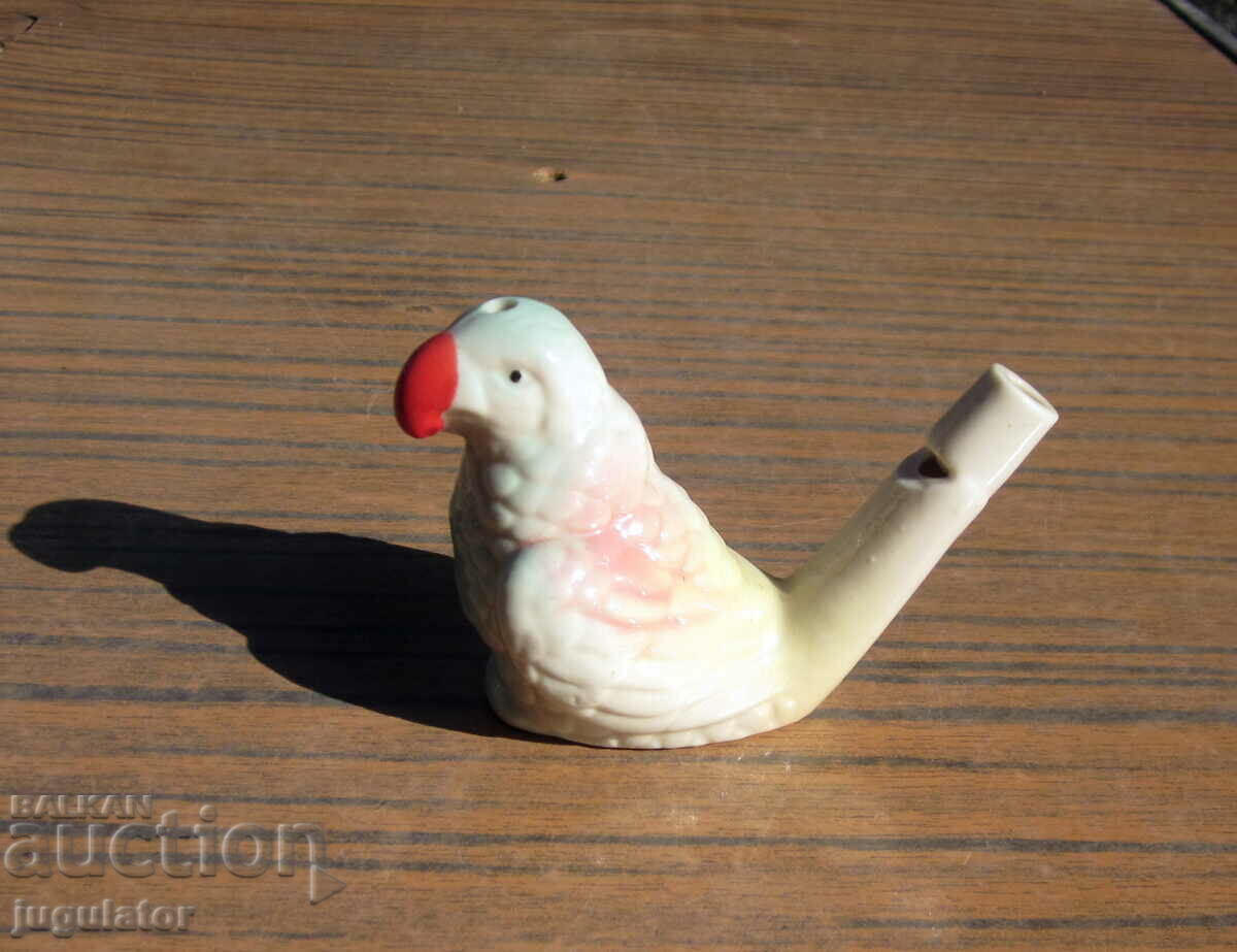 old children's toy porcelain whistle figurine parrot with price 20.00 BGN | € 10.23 old children's toy porcelain whistle figurine parrot with price 20.00 BGN | € 10.23