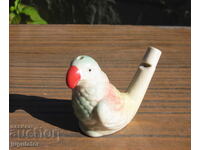 old children's toy porcelain whistle figurine parrot